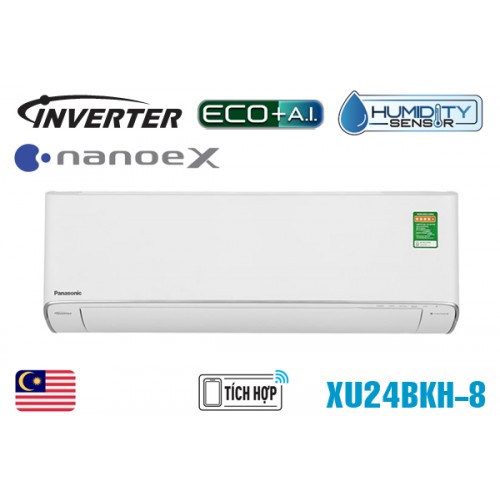 Điều hòa Panasonic 24000BTU 1 chiều inverter cao cấp XU24BKH-8 Điều hòa Panasonic 24000BTU 1 chiều inverter cao cấp XU24BKH-8